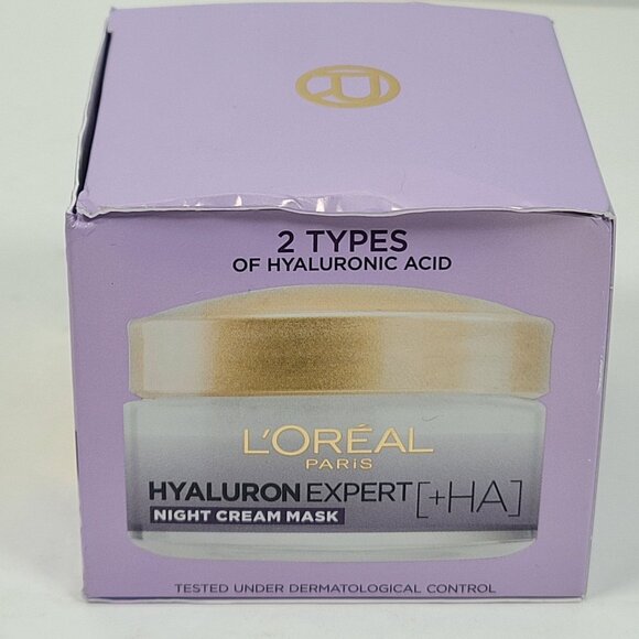 LOreal Paris Hyaluron Expert Replumping Moisturising Night Cream Mask 50ml NIB - Picture 4 of 5